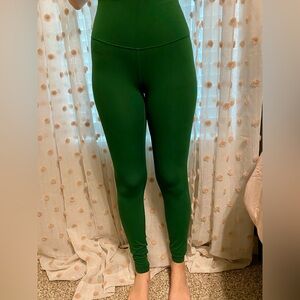 Lululemon Align High Rise 28” Everglade Green Sz4.